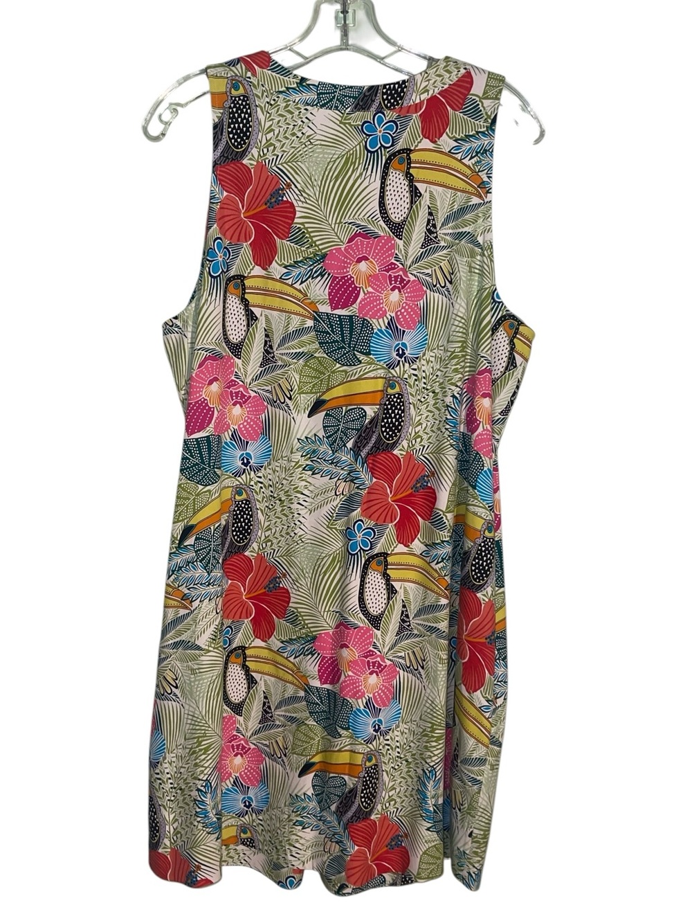 Tommy Bahama If one can Toucan silk tropical print dress. Size Large GUC - Picture 4 of 14